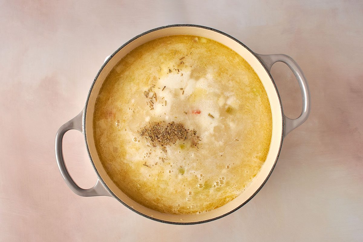 Reduce heat and add cream