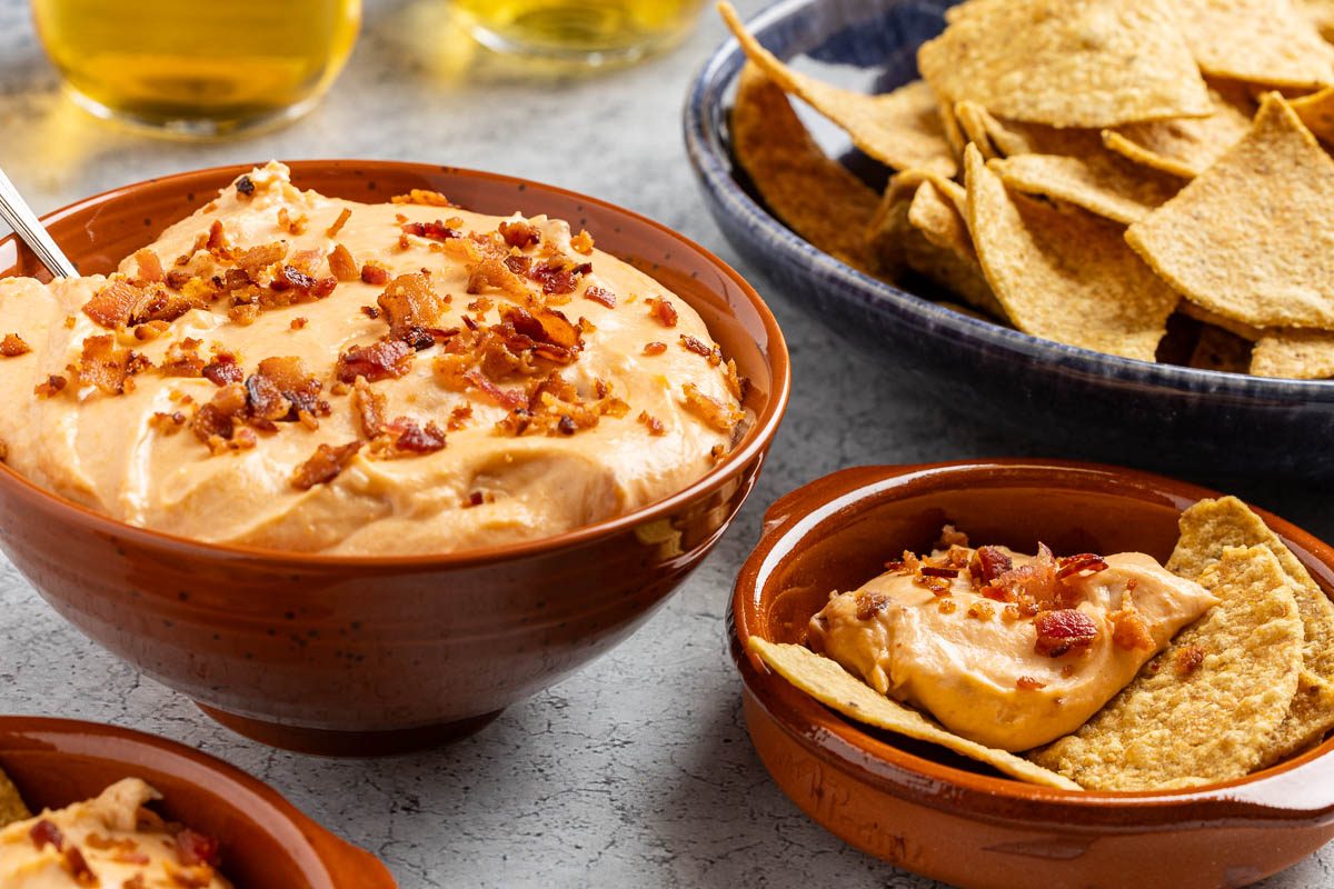 Taste of Home Bacon Dip recipe photo of the final recipe poured into a serving bowl.