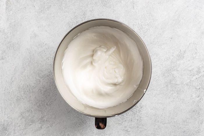 Taste of Home Chocolate Olive Oil Cake recipe photo of the beaten egg whites.