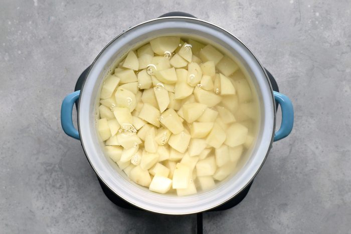 Place in a large stockpot boil chopped potatoes until tender