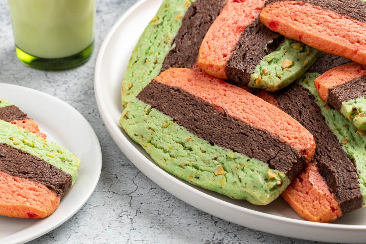 Taste of Home Italian Spumoni Cookies recipe photo of the finished recipe.