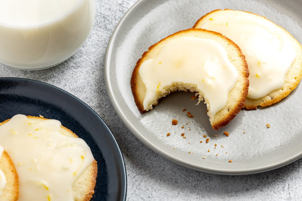 Taste of Home Lemon Ricotta Cookies photo of the finished cookies on plates.