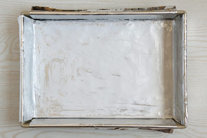 Prepared pan for fudge