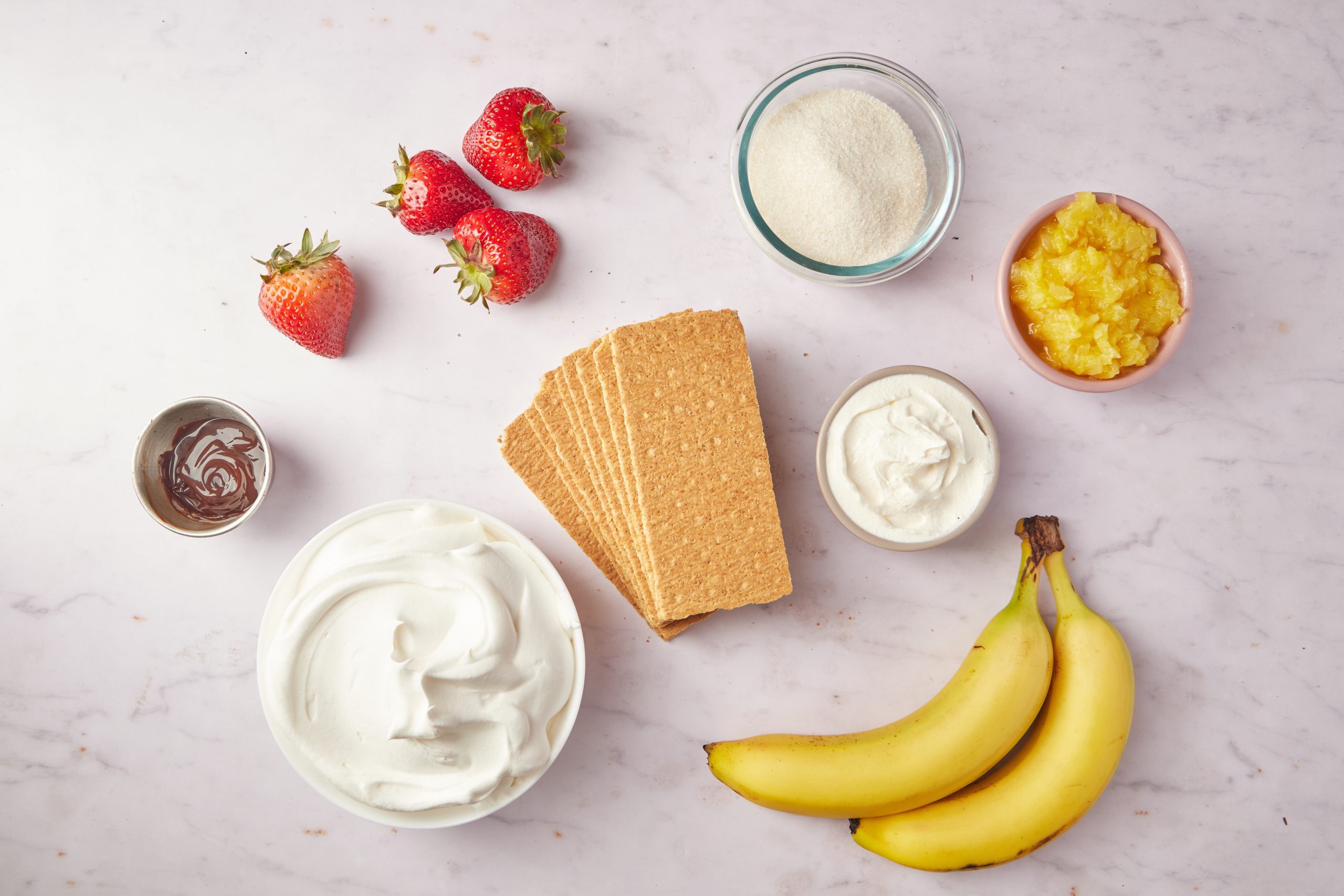 Ingredients for Banana Split Cake