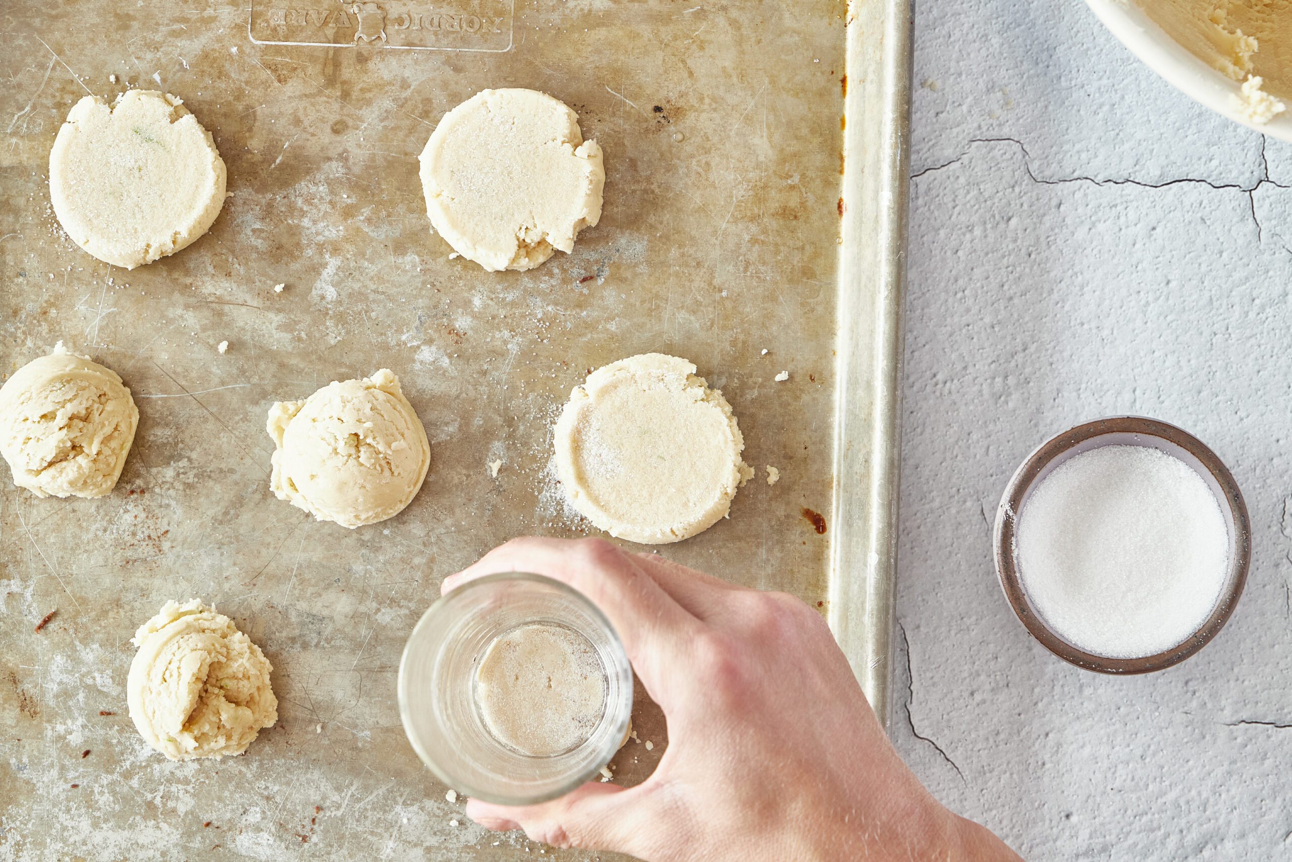 Bake the key lime cookies