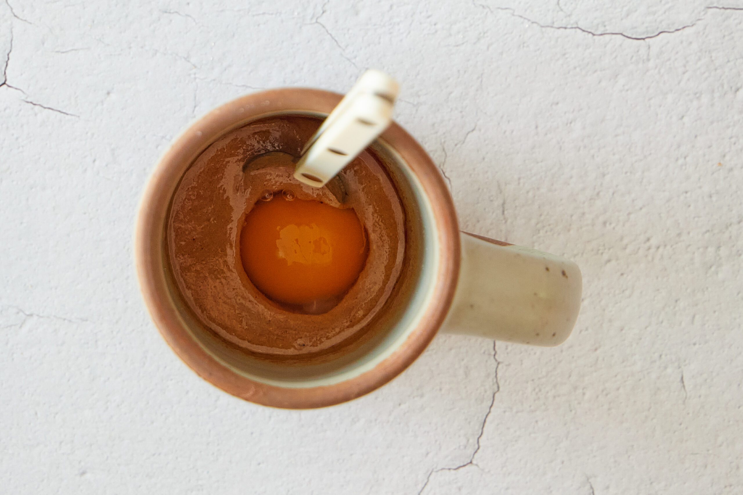 Mix the batter for the mug cookie
