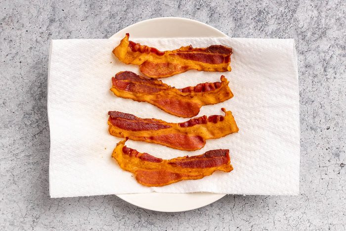 Taste of Home Peanut Butter and Bacon recipe photo of the cooked bacon.