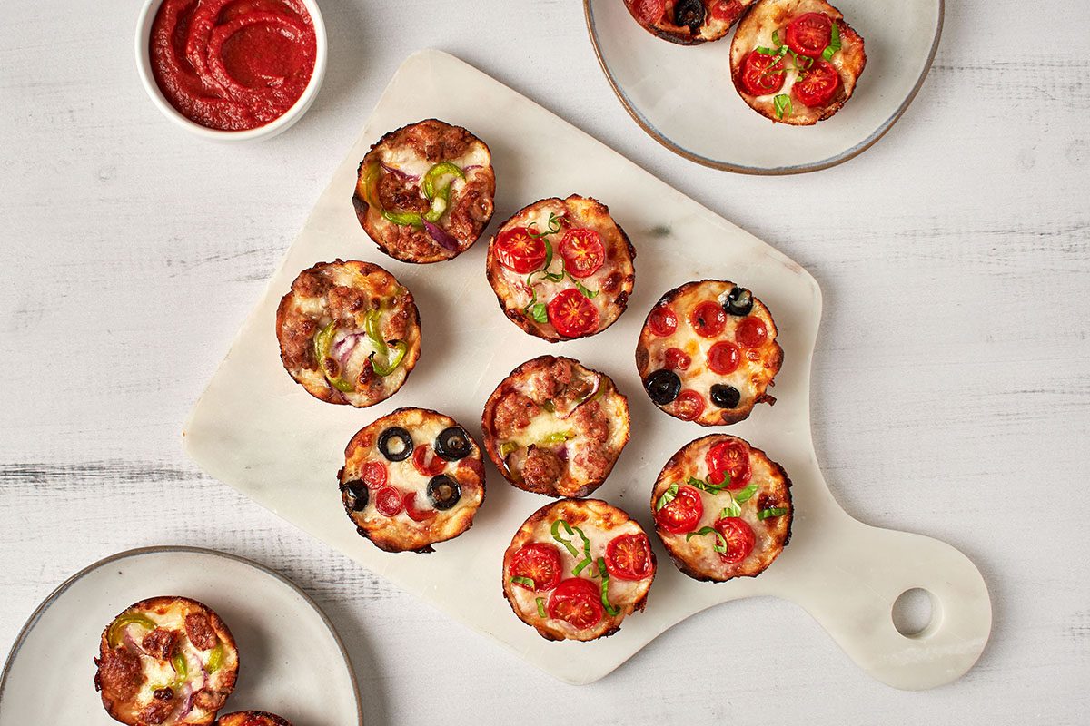 These mini pizza muffins by Taste of Home will be a new favorite snack.