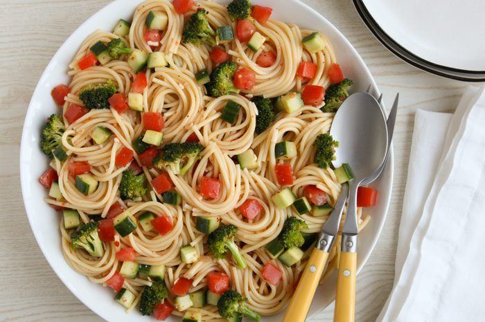 Spaghetti Supreme pasta salad with vegetables