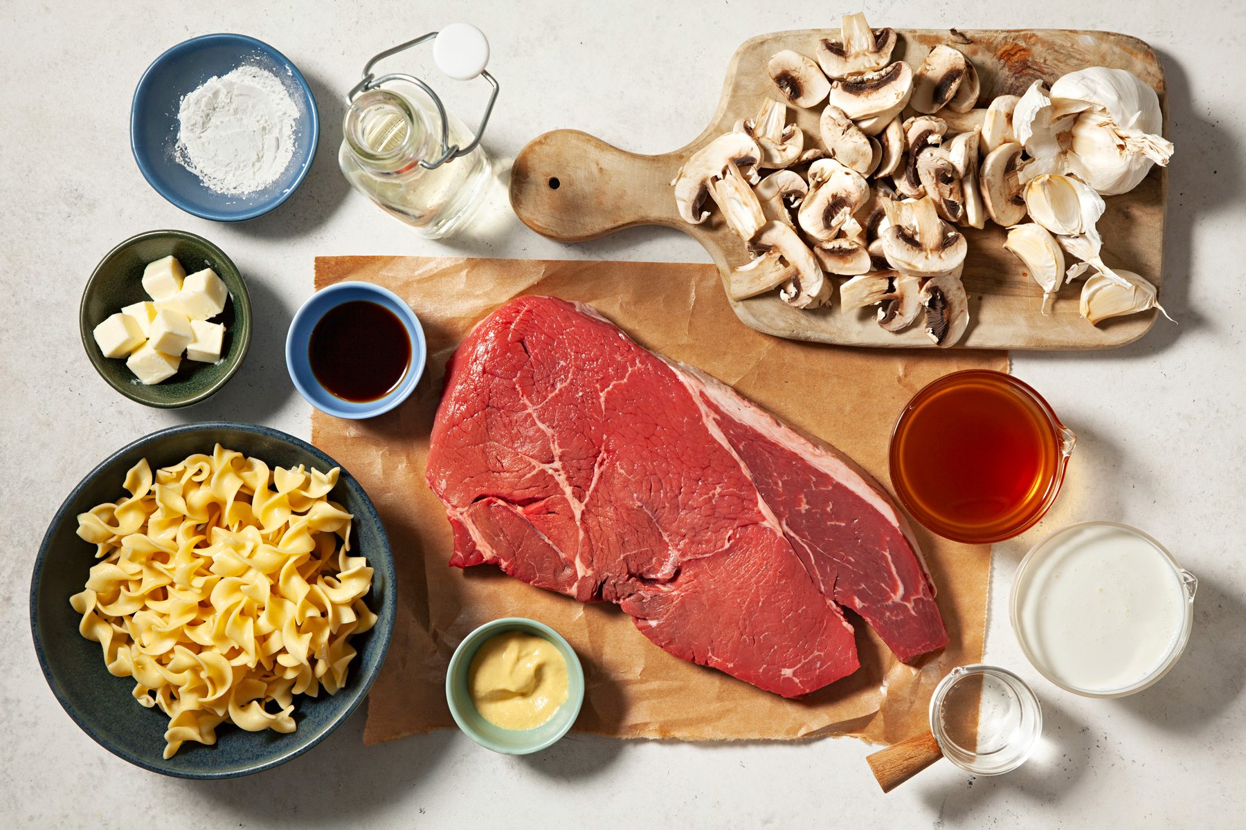 overhead shot of ingredients