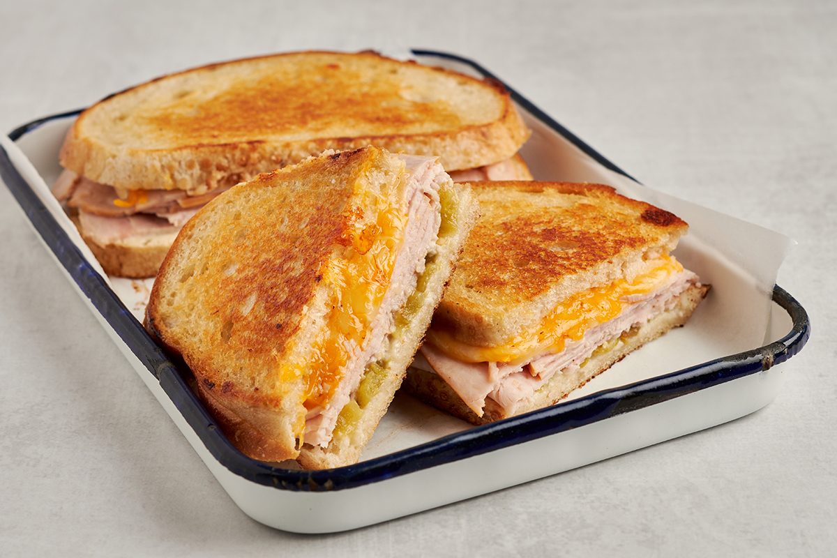 Quick and satisfying turkey melts with green chilies by Taste of Home.