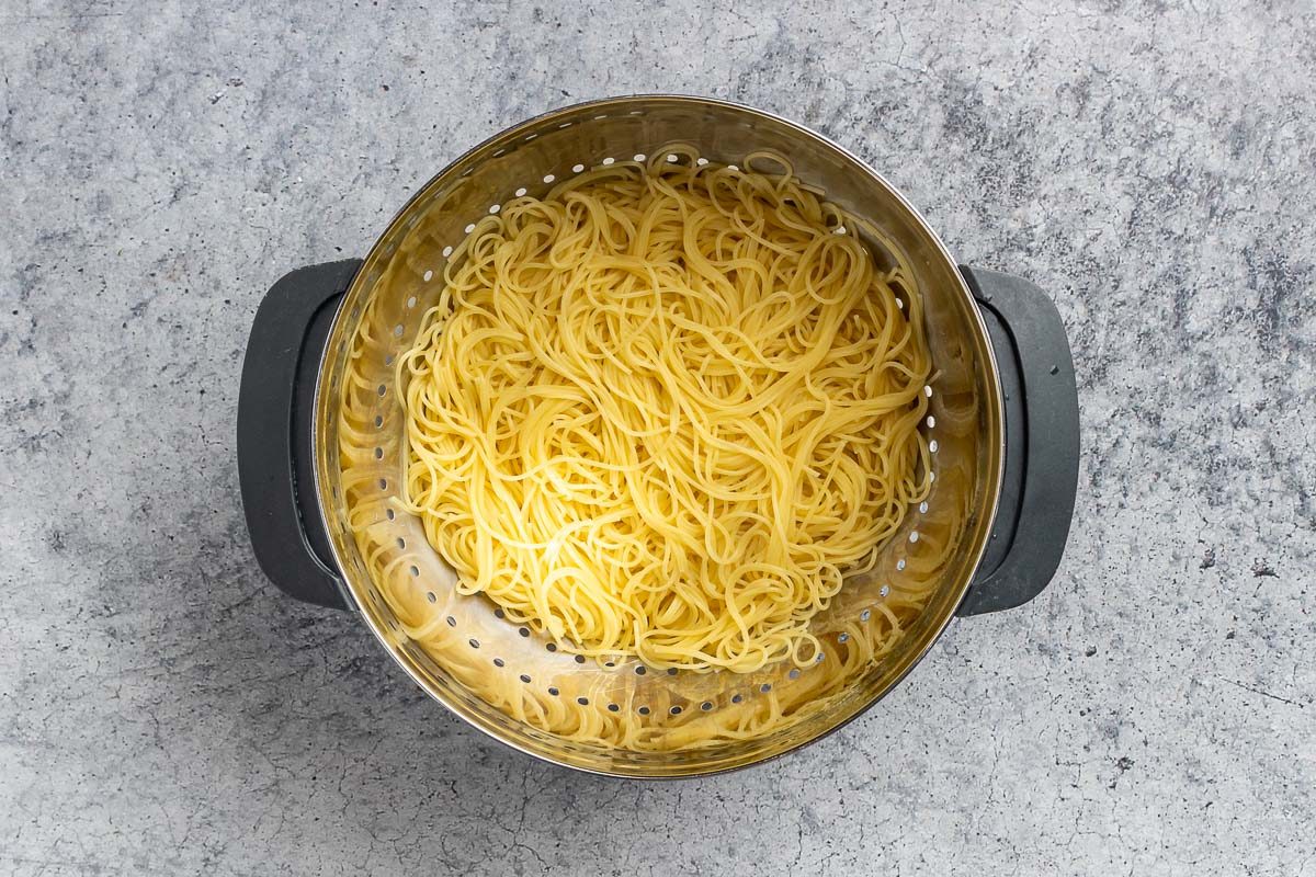 Taste of Home Thai Curry Soup recipe photo of the cooked noodles.