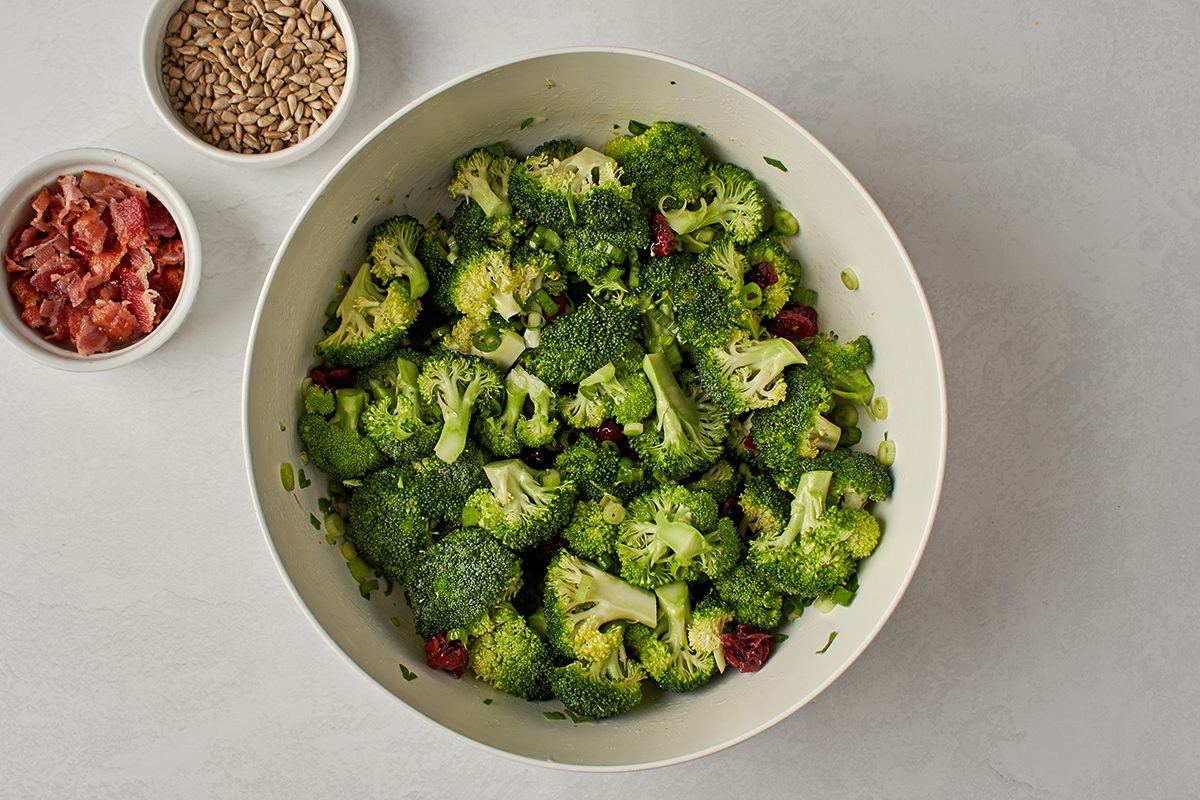 Top with bacon and sunflower seeds