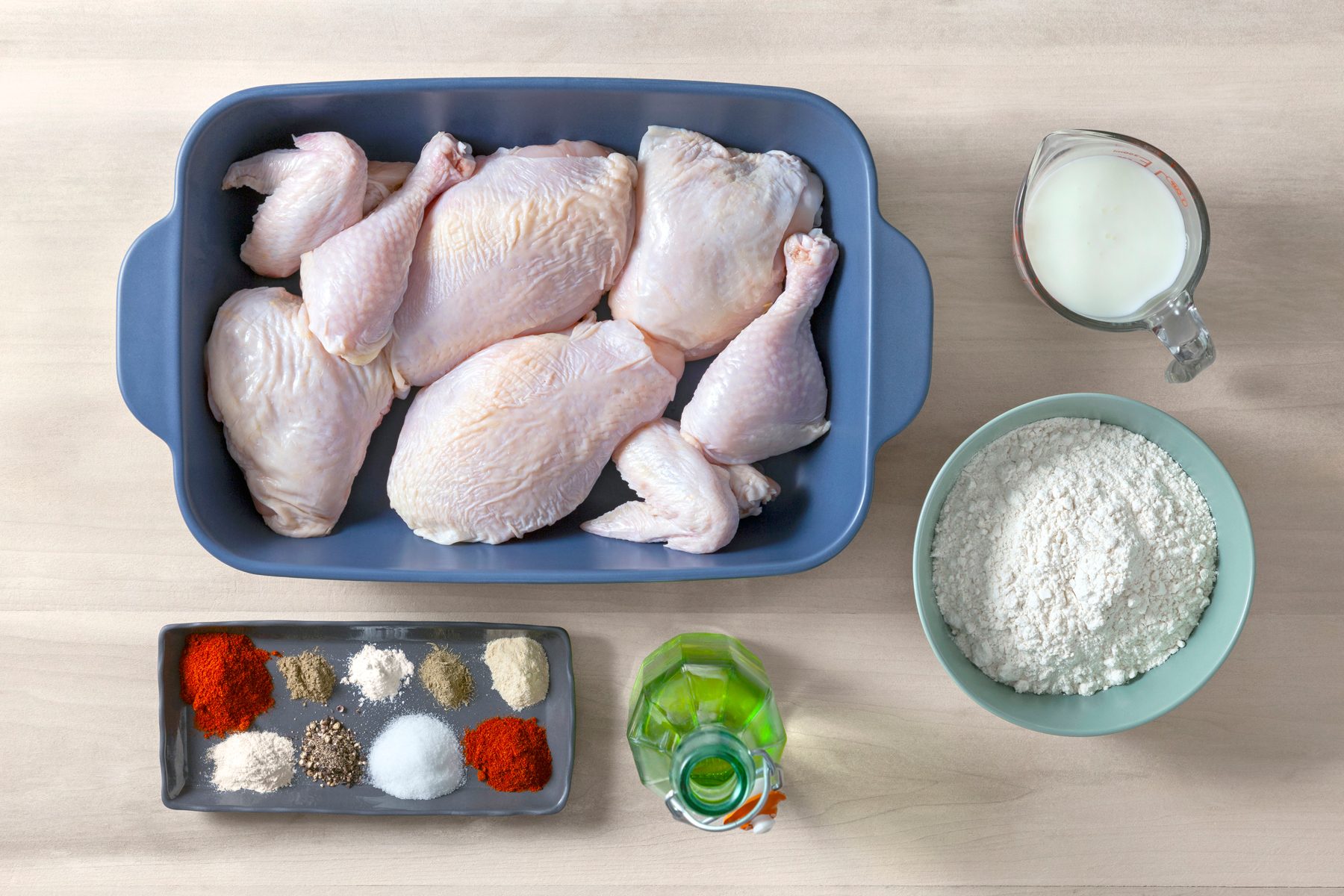 overhead shot of ingredients