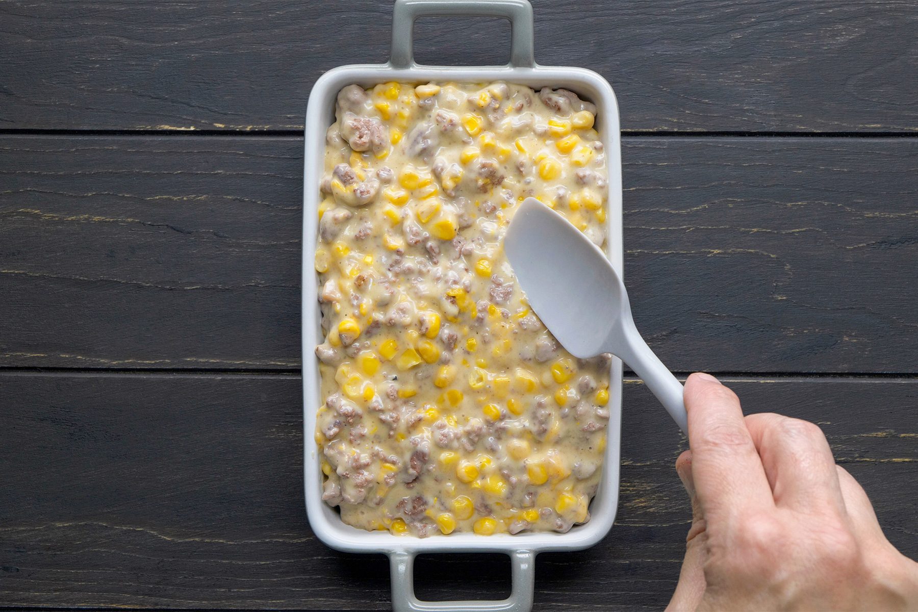 Layer with beef mixture