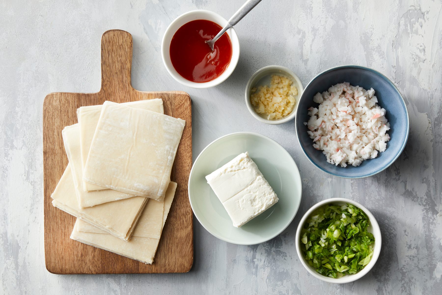 Top view shot of ingredients 