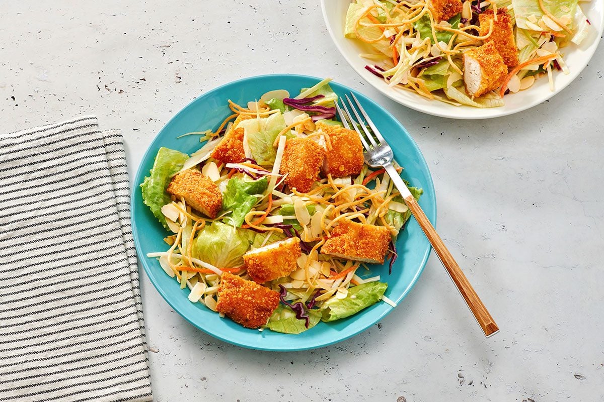 Asian Chicken Salad in a serving plate