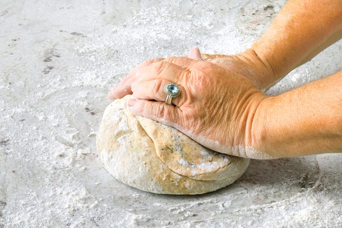knead dough until smooth and elastic