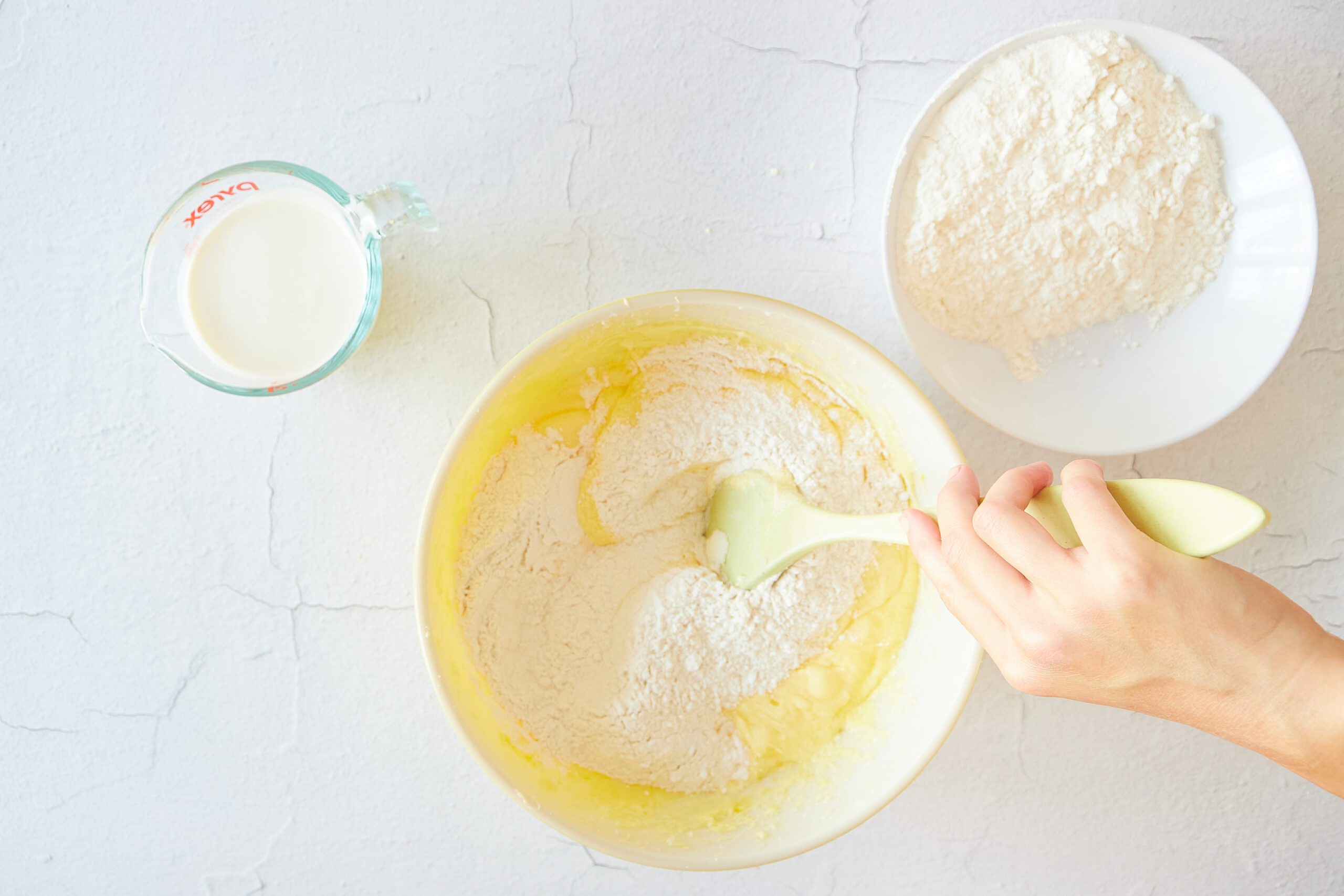 Mix in the dry ingredients