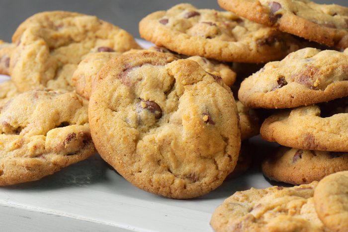 Peanut Butter Cup Cookies placed over white board