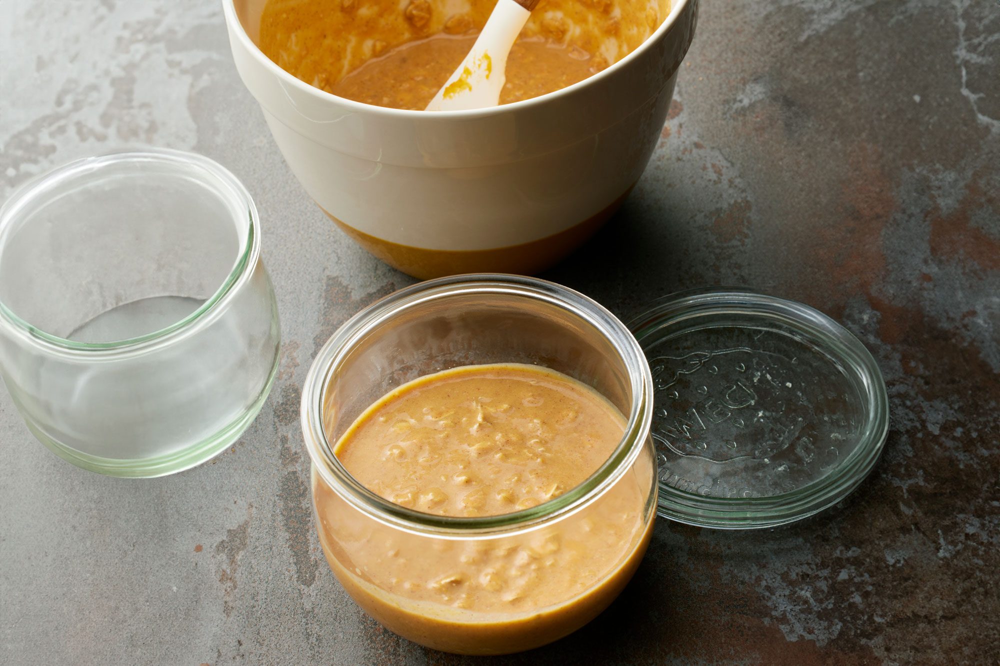 Divide into containers and cover then refrigerate overnight