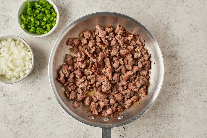 Cook the sausage filling