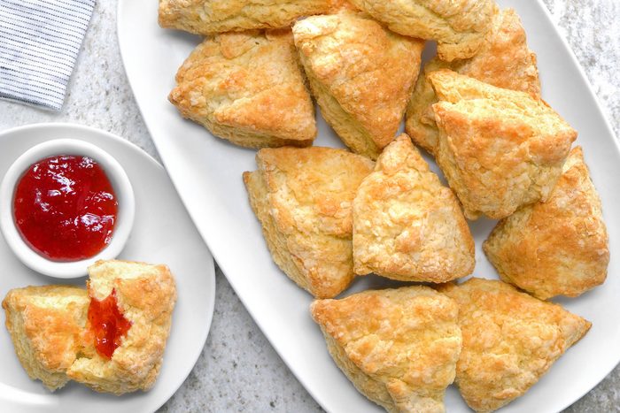 Scones served with jam.