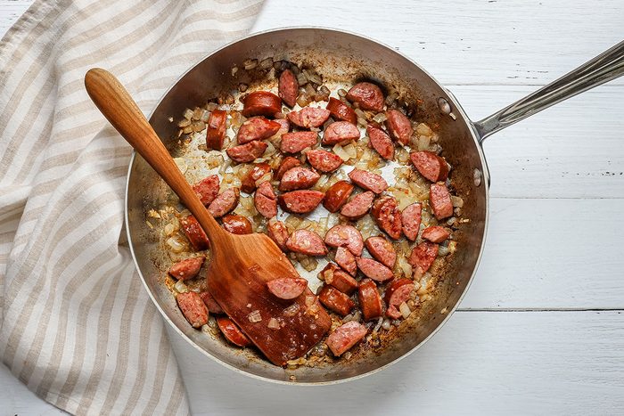 Slow Cooker Chicken Bog in a serving bowl.