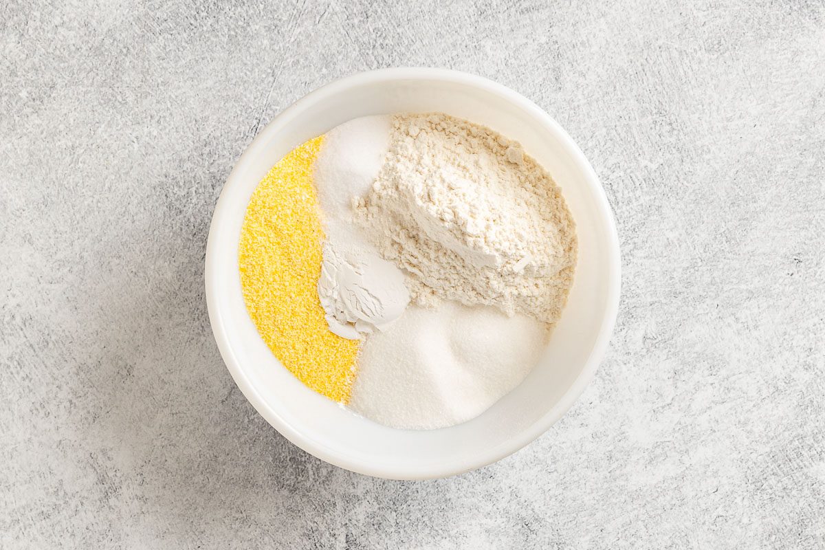 Air Fryer Cornbread Dry Ingredients.