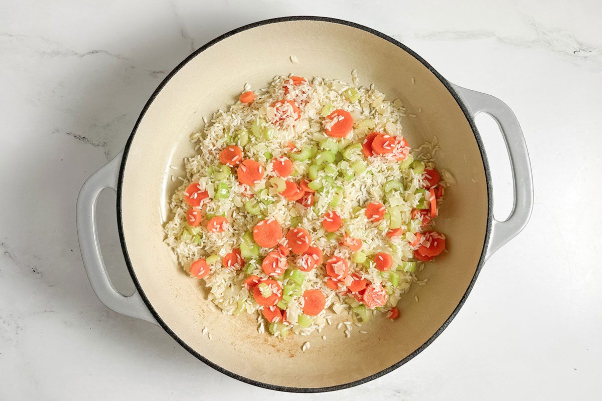 Taste Of Home Asian Rice In A Ceramic Skillet