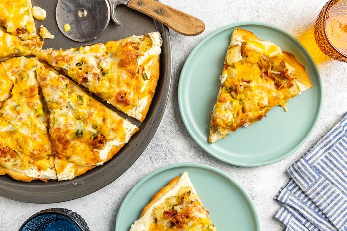 Taste Of Home Baked Potato Pizza Photo Of The Finished Recipe.