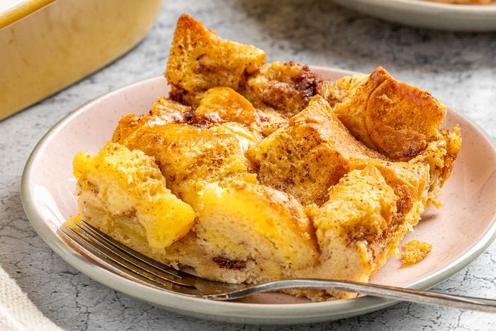 Taste of Home Brioche French Toast Casserole photo of the finished recipe.