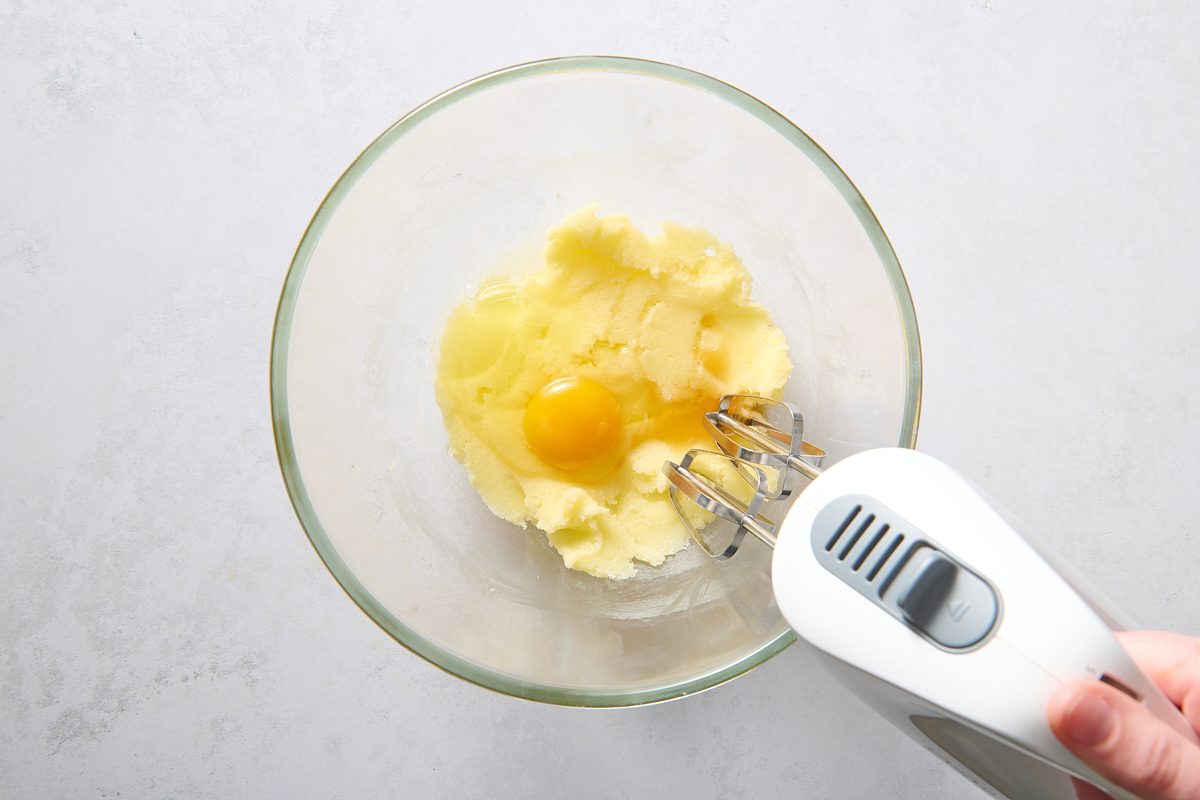 Creaming the butter and sugar