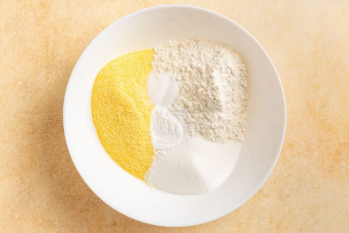dry ingredients for Cornbread with Creamed Corn