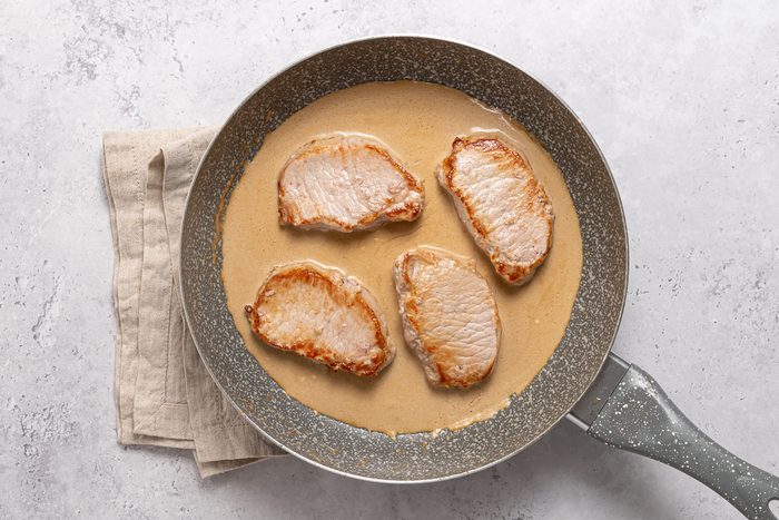 Cream Cheese Pork Tenderloins In Pan