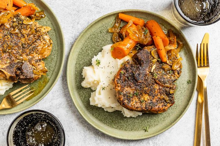 Taste of Home Dutch Oven Pork Chops photo of the finished recipe.