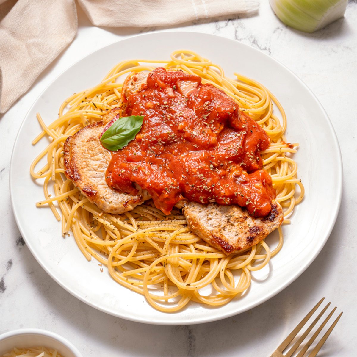 Pork Chops and Spaghetti
