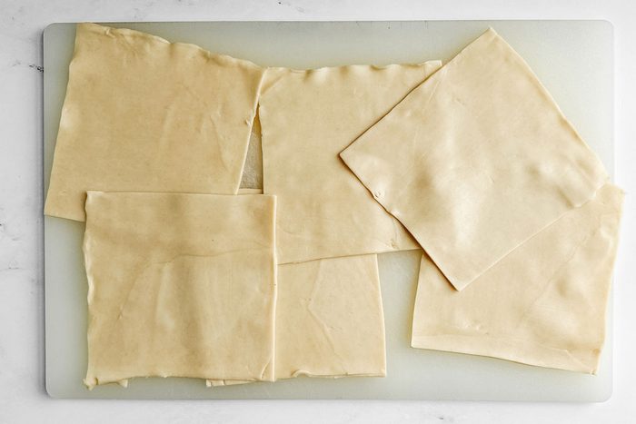 Pie crust dough squares for Taste of Home Easy Apple Dumplings