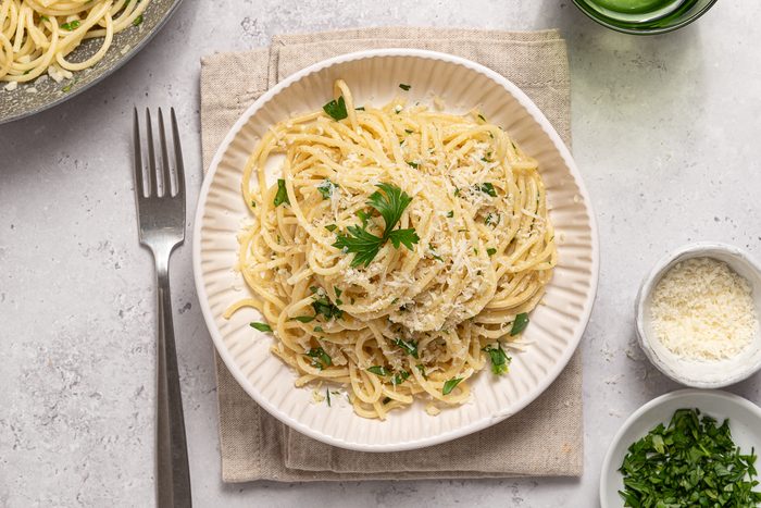 Garlic Butter Spaghetti Inside Dish