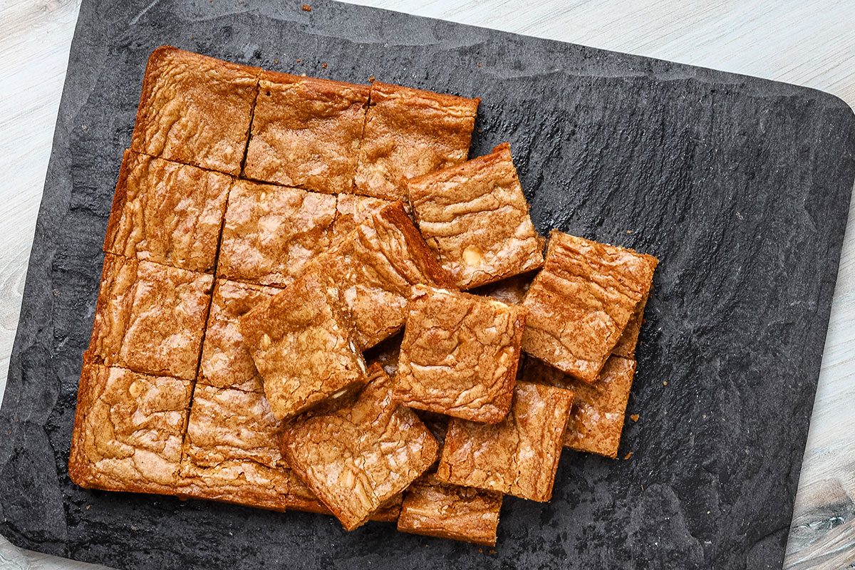 Sliced gingerbread blondies, a recipe from Taste of Home.
