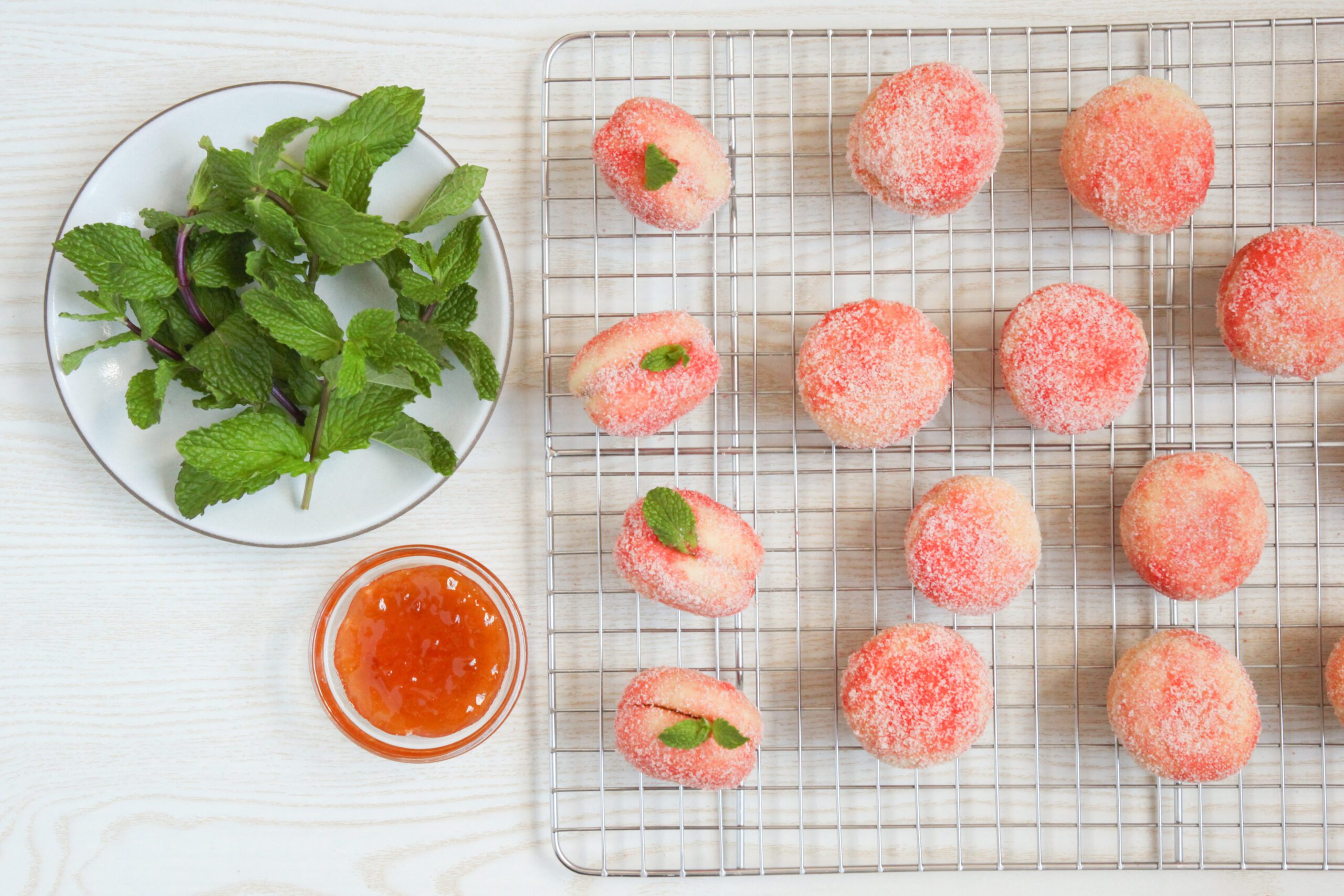 Adding leaves to Italian Peach Cookies