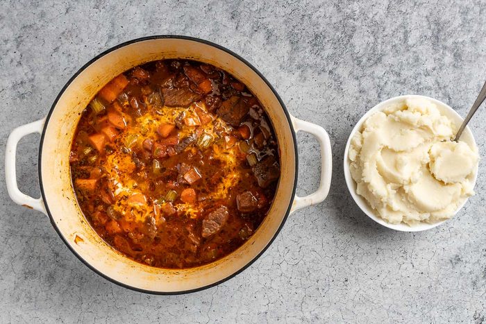 thickening the sauce.