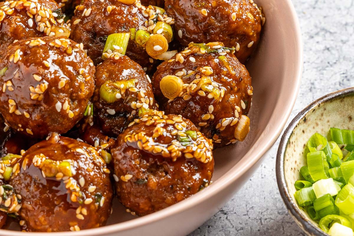 Taste of Home Korean Meatballs photo of the finished recipe.