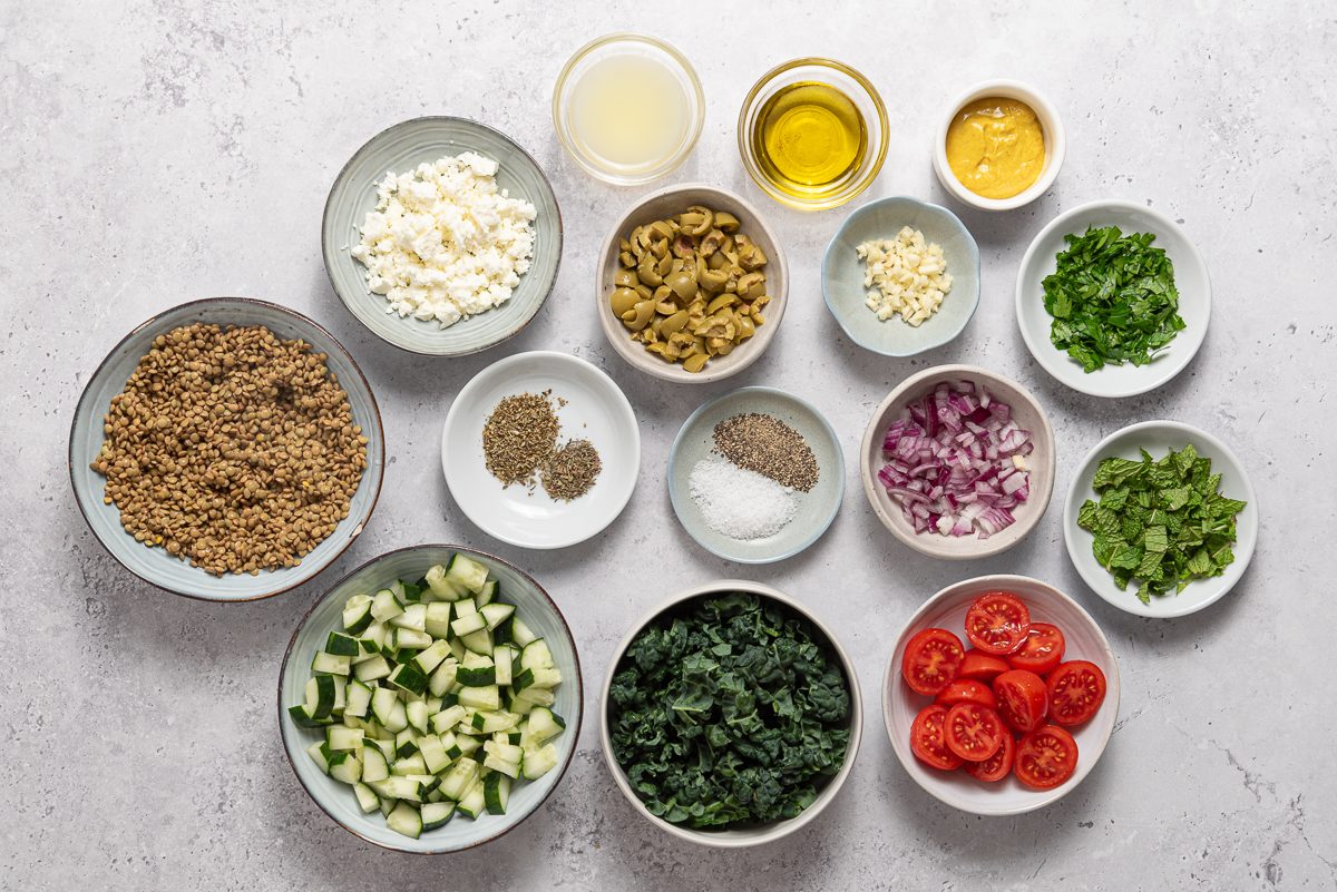 Ingredients To Make Lentil Salad