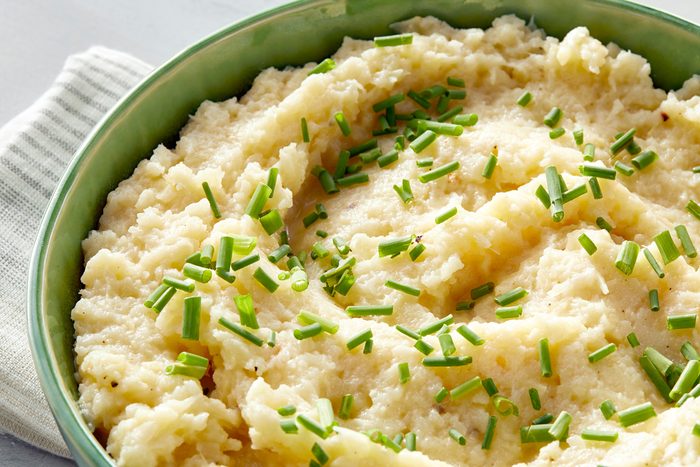 Close shot of Mashed Parsnips.