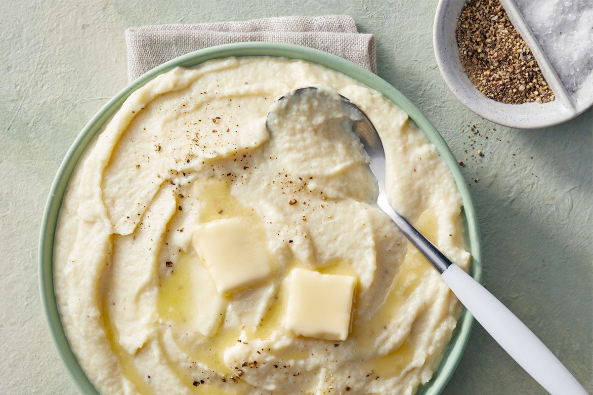 Overhead Shot Of Parsnip Puree