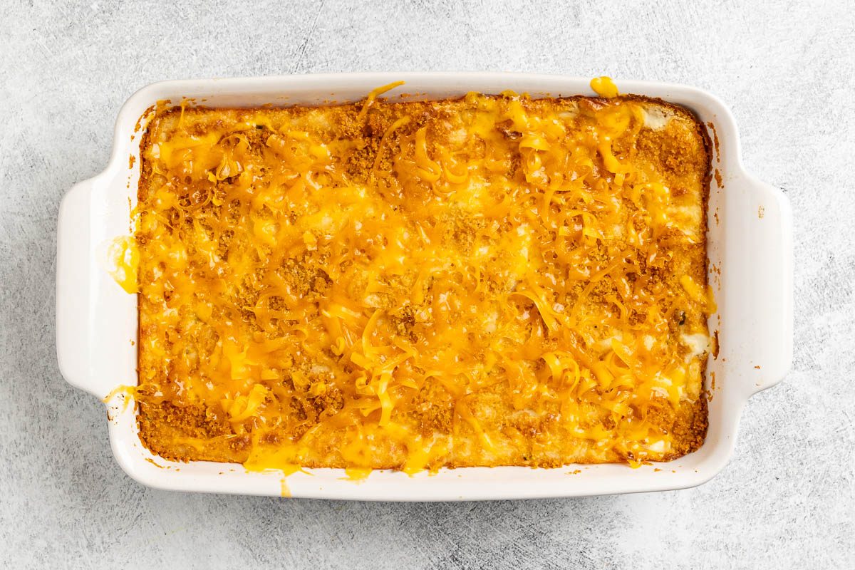 Taste of Home Party Mashed Potatoes photo of the baked potatoes.