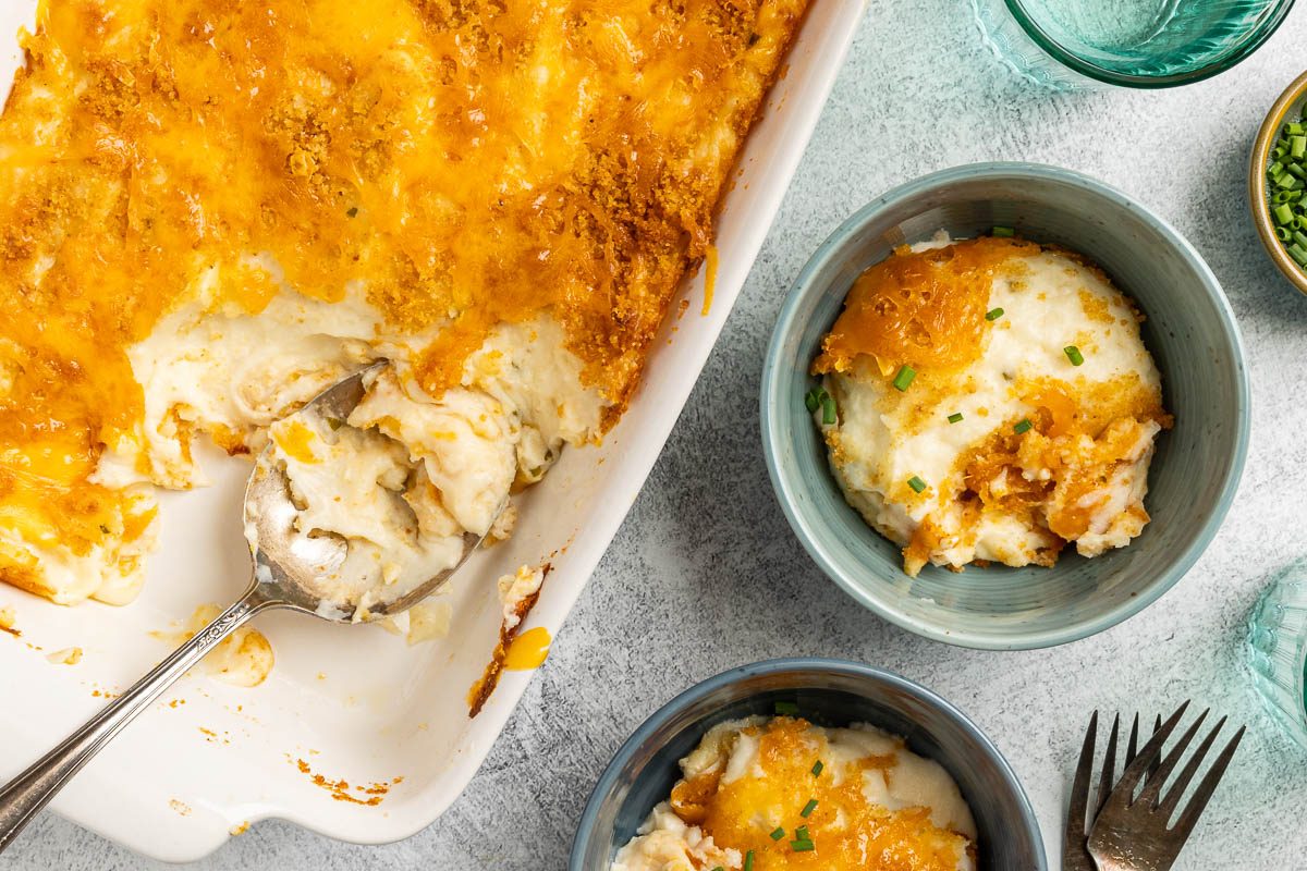 Taste of Home Party Mashed Potatoes photo of the finished recipe.