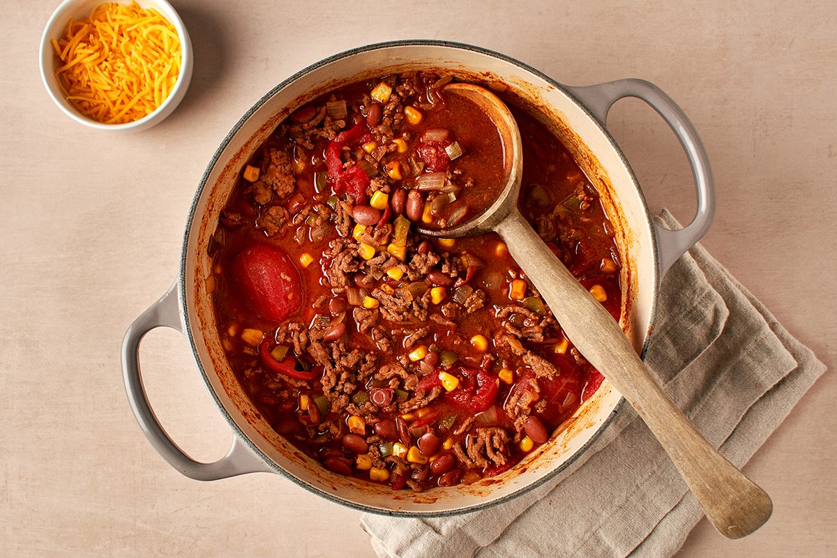 Warm up with this easy and quick chili by Taste of Home that's ready in just 30 minutes.