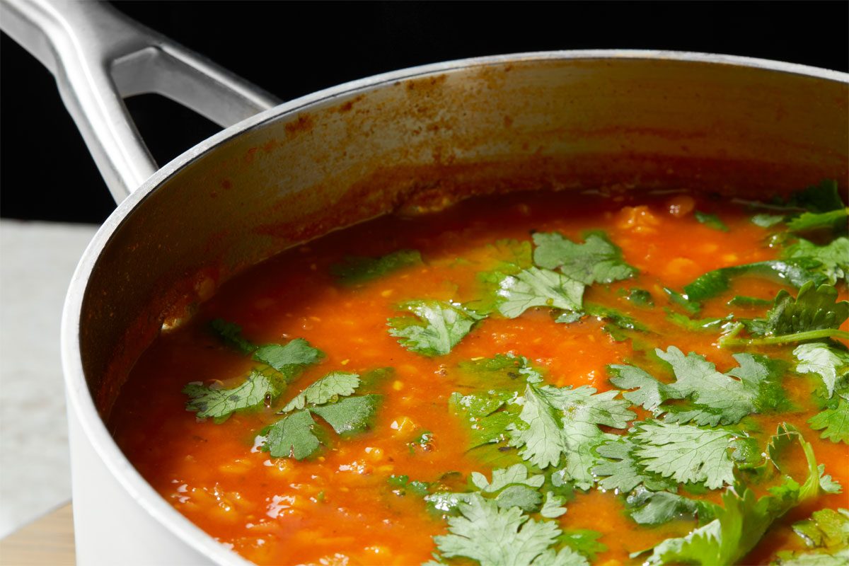Discard Bay Leaf; Stir In Cilantro And Lemon Juice